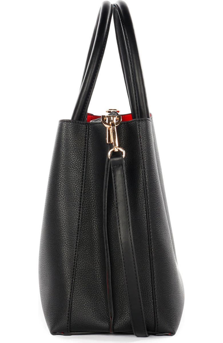 CELINE DION Symphony Faux Leather Satchel, Alternate, color,