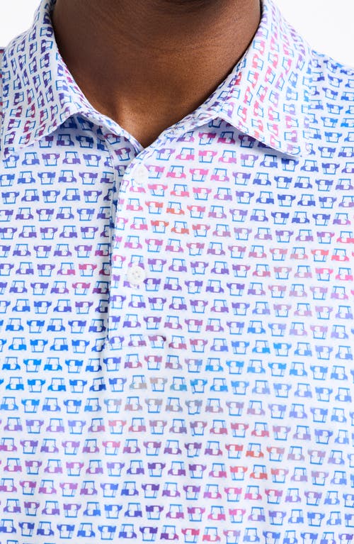 Robert Graham Cart Cruisn' Short Sleeve Performance Polo In White