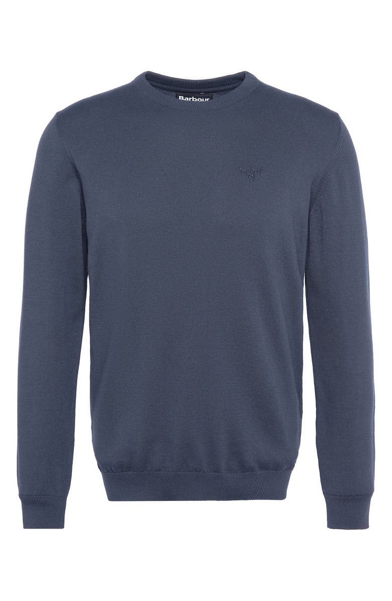 Barbour Pima Cotton Crewneck Sweater, Alternate, color, Navy