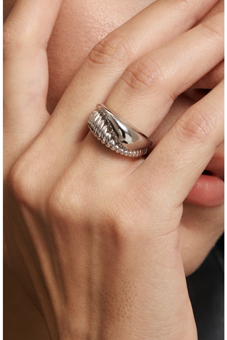 Drop Ring, Alternate, color, Silver