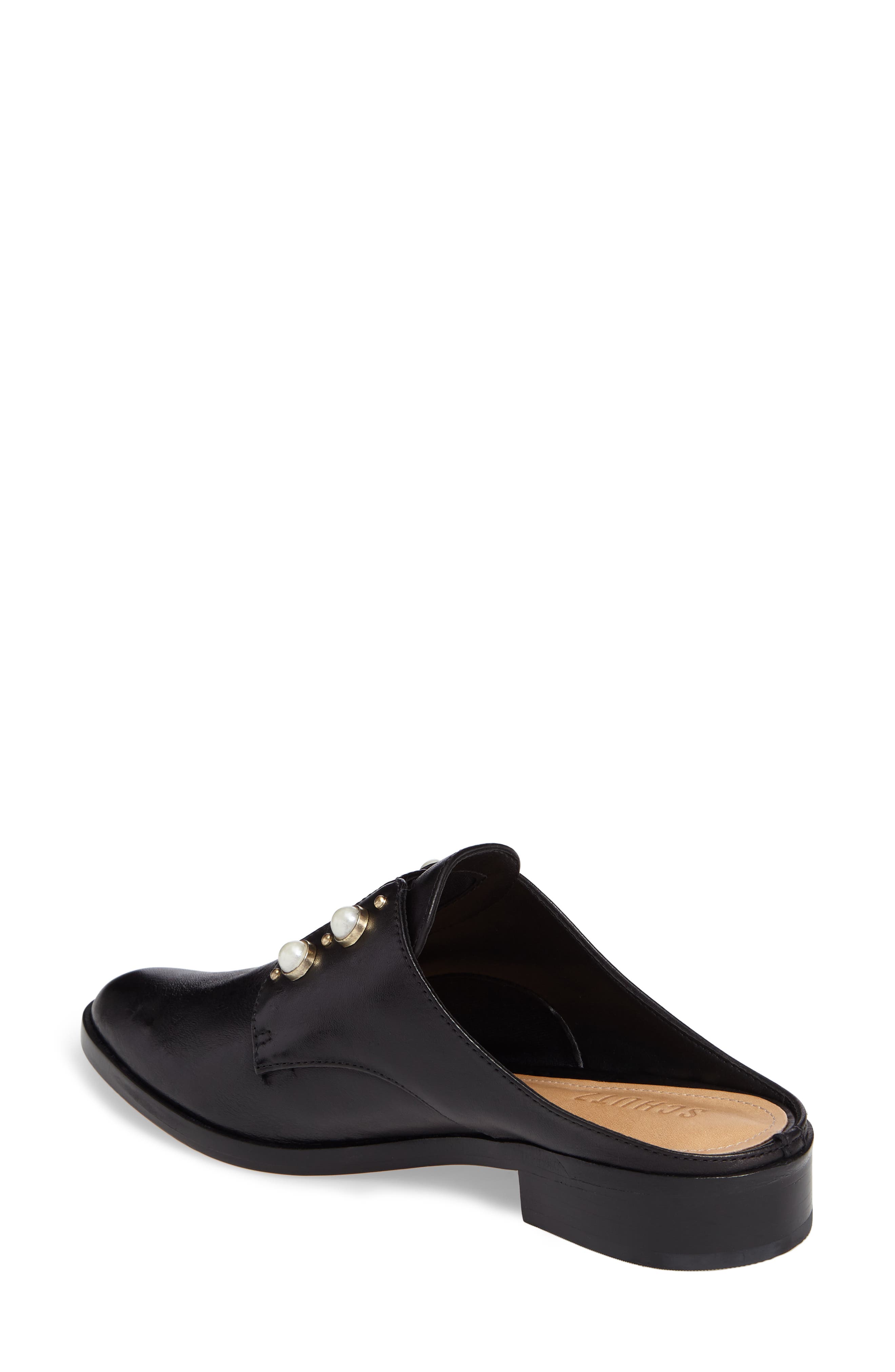 Schutz Jaine Imitation Pearl Embellished Mule, Alternate, color, 
