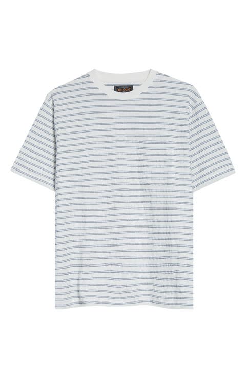 Jacquard Stripe Pocket T-Shirt