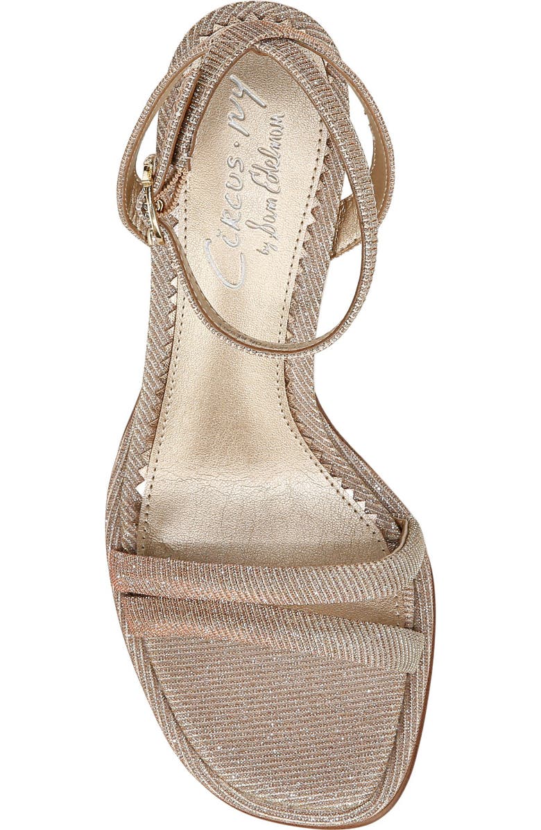 Circus NY by Sam Edelman Holly Glitz Ankle Strap Sandal, Alternate, color, Metallic Blush