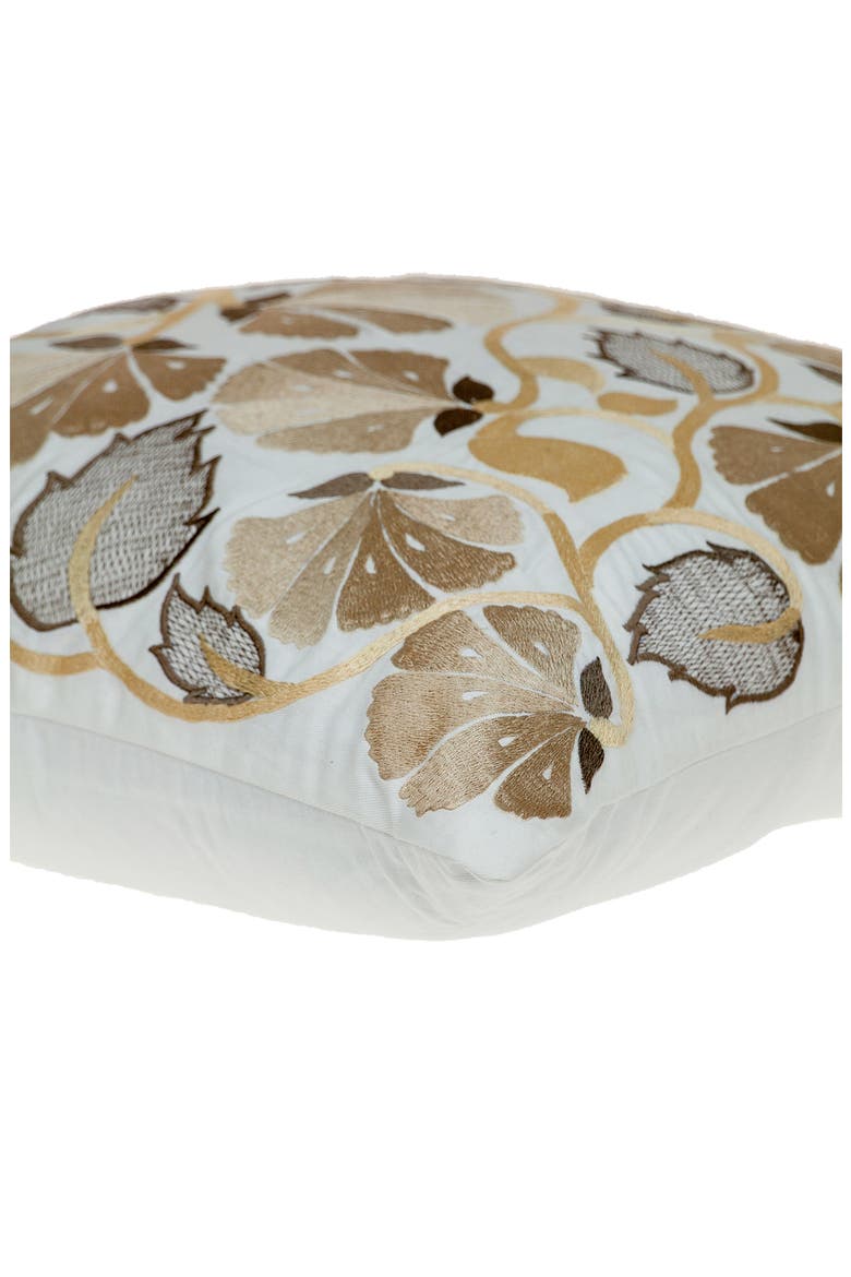 Cassidy Embroidered Throw Pillow, Alternate, color, WHITE