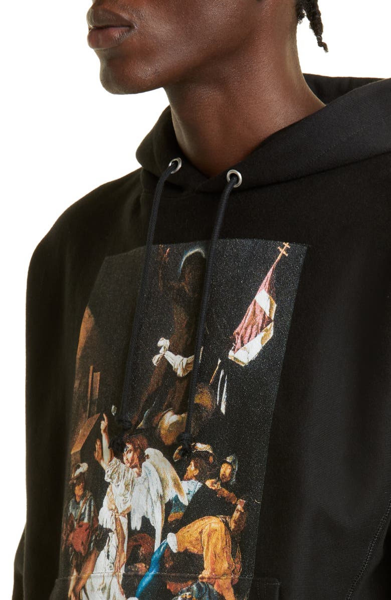 Canary Yellow Gender Inclusive Pyréx Tears Graphic Hoodie, Alternate, color,