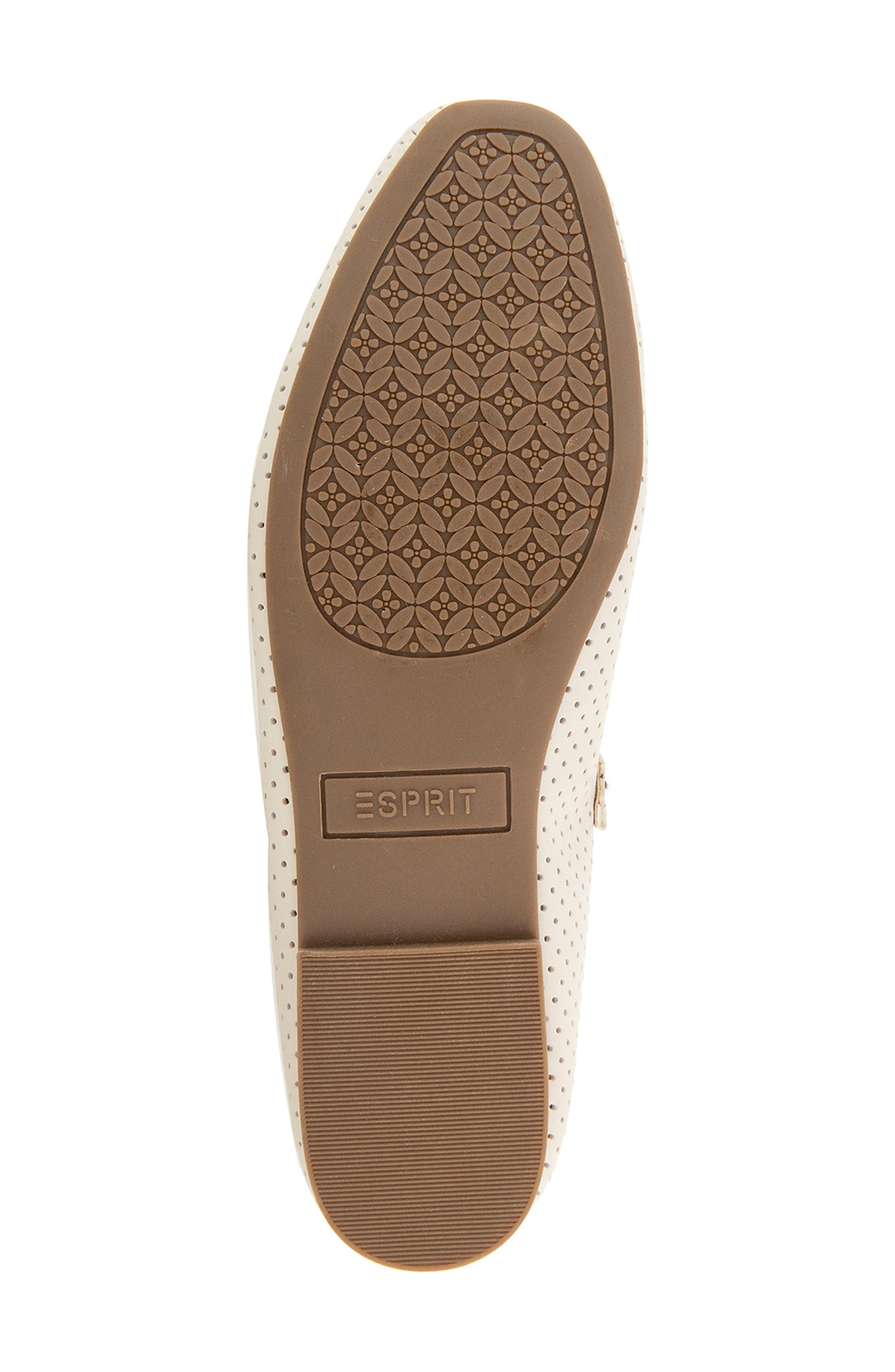 Esprit Deacon Perforated Mary Jane Flat, Alternate, color, Ivory Pu