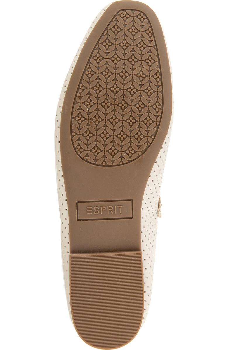 Esprit Deacon Perforated Mary Jane Flat, Alternate, color, Ivory Pu