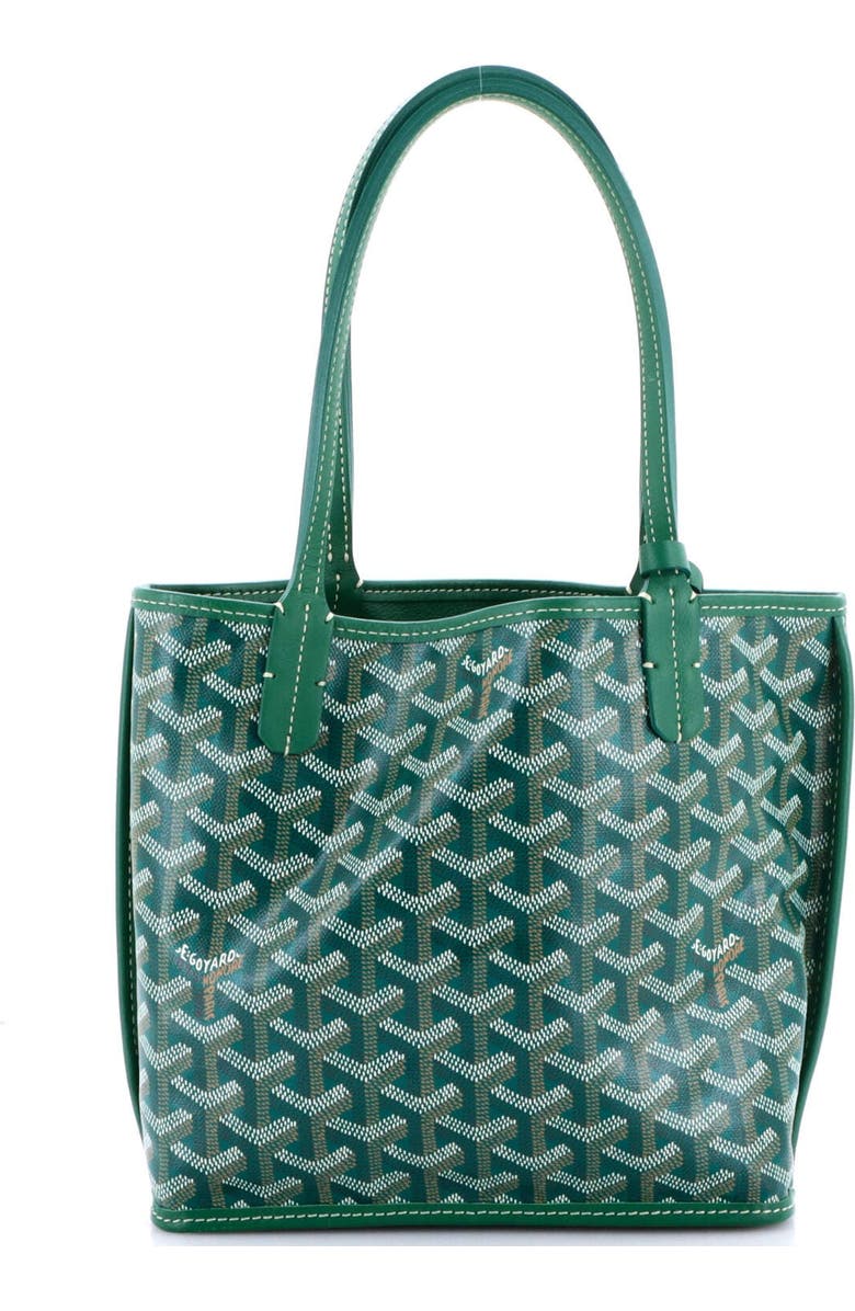 Pre-Owned Goyard Anjou Reversible Tote Coated Canvas Mini, Alternate, color, Green