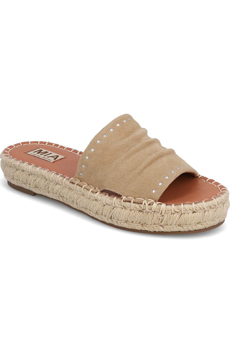 MIA Limited Edition Dahya Espadrille Platform Slide Sandal, Main, color, Natural