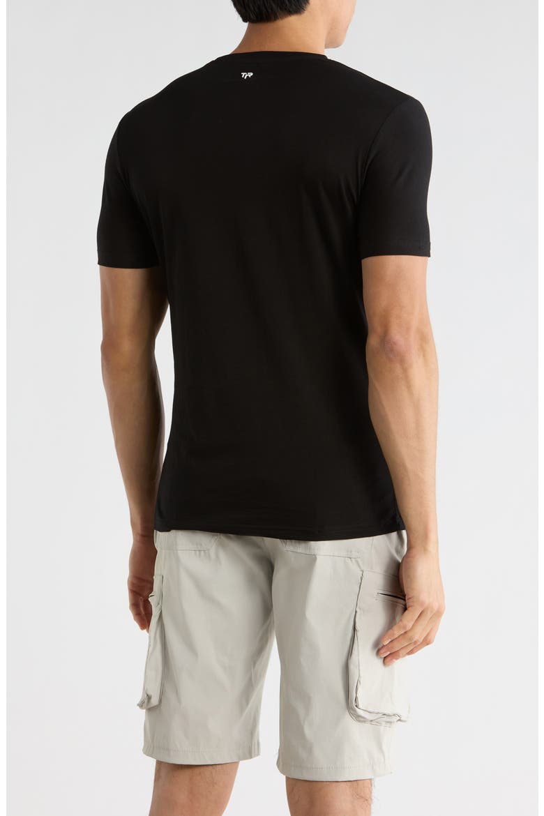 3D Abstract Graphic T-Shirt, Alternate, color, BLACK