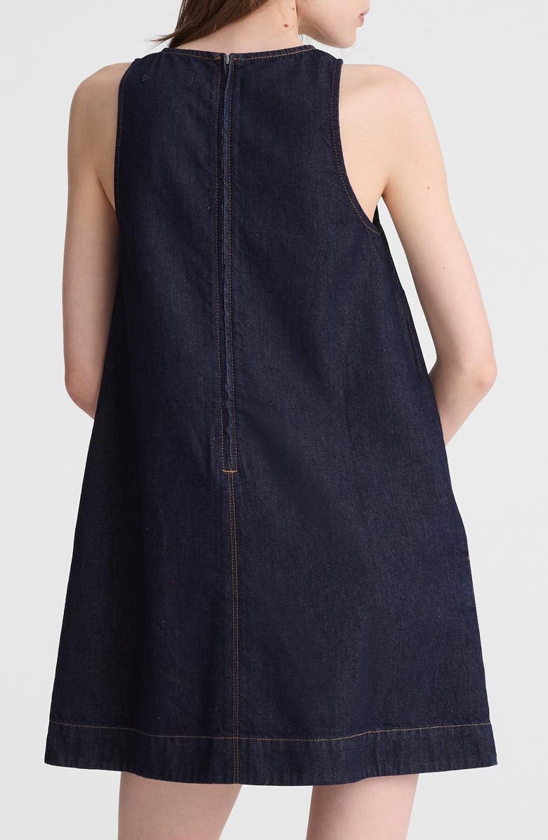 Madewell Denim Shift Minidress, Alternate, color, Rinse Wash