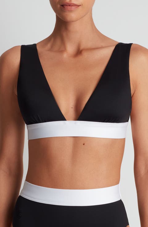 Banded Modern V-Neck Bikini Top