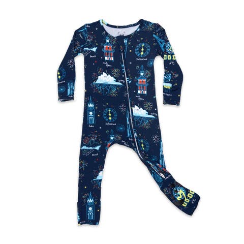 Baby New Year's Worldwide Countdown Convertible Footie