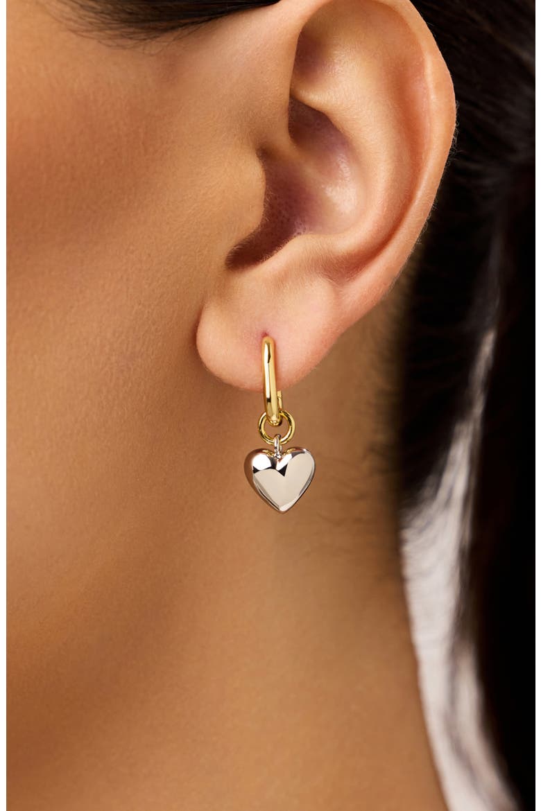 Heart Earrings - Wesley, Alternate, color, Gold