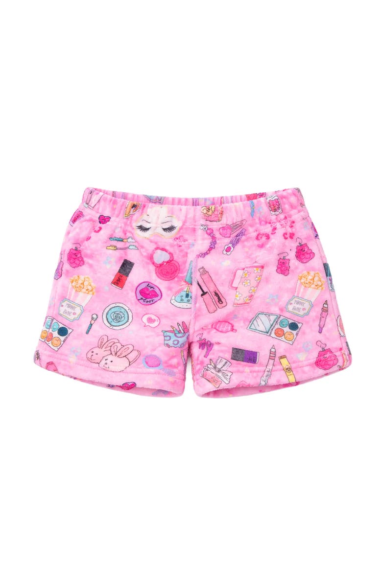Preppy Goose Plush Slumber Party loungewear Shorts, Main, color, Pink Multi