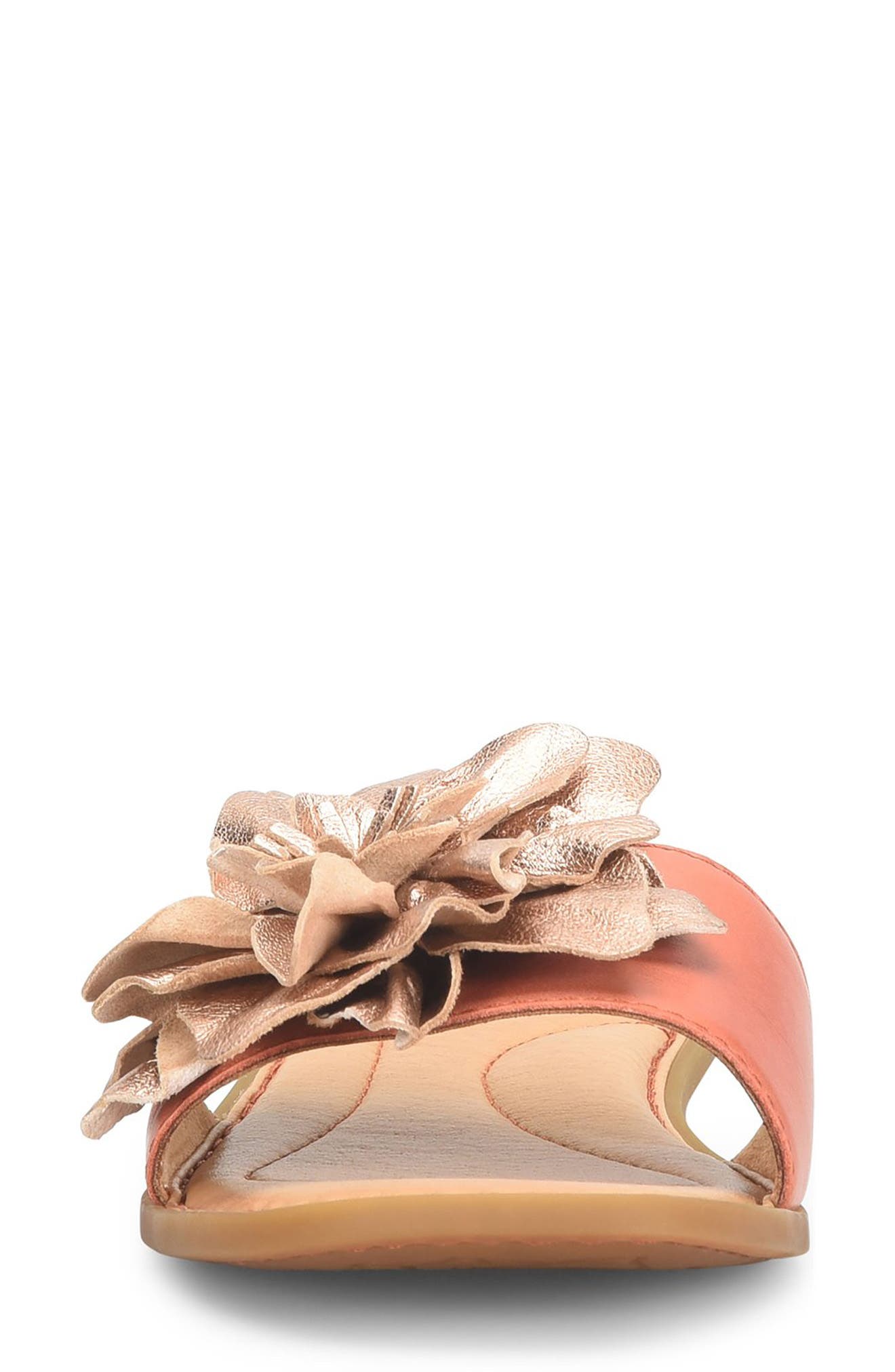 Børn Hibiscus Slide Sandal, Alternate, color, Rose Metallic Combo
