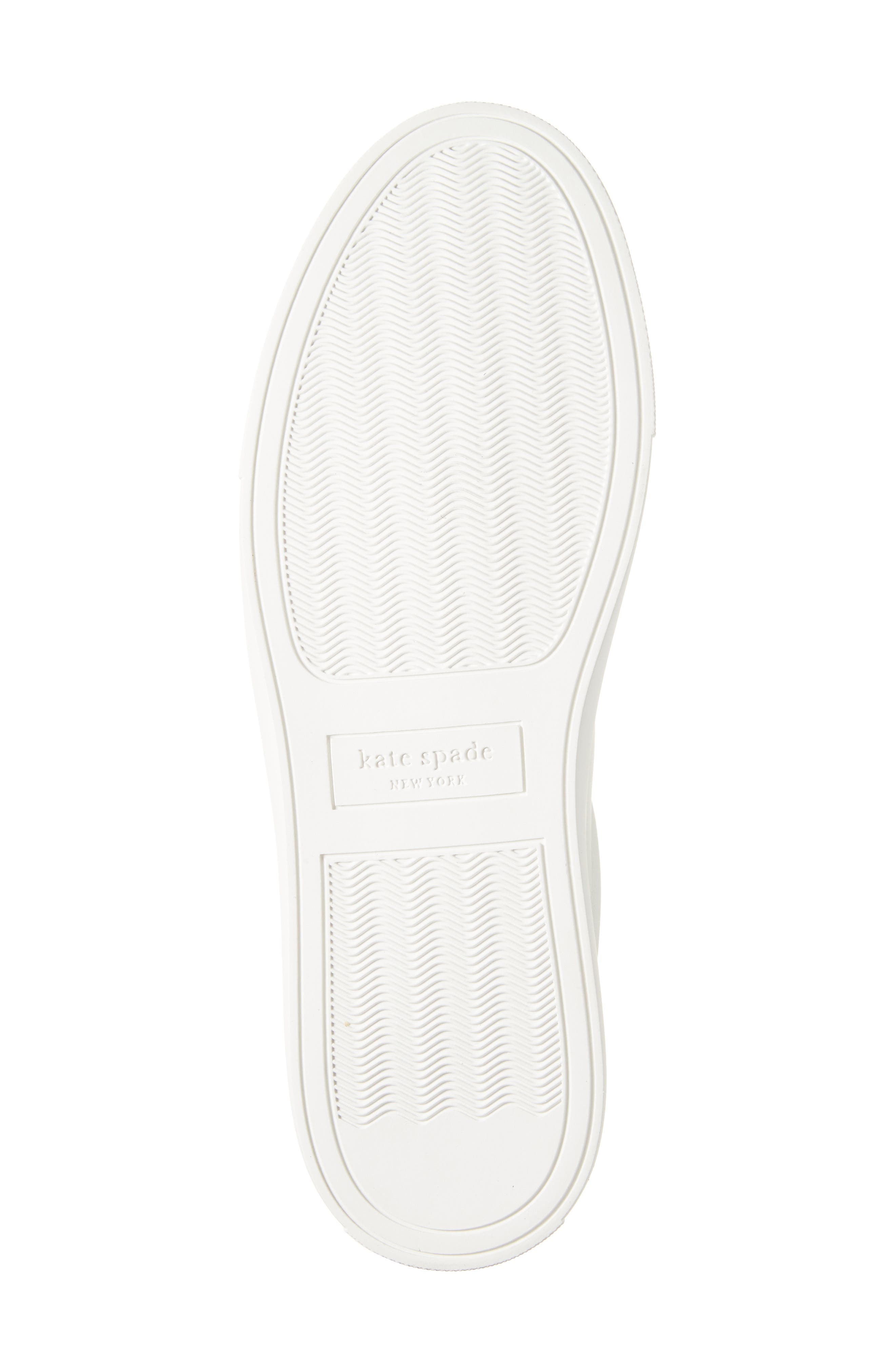 Kate Spade New York adora sneaker, Alternate, color, Optic White/ Pale Gold