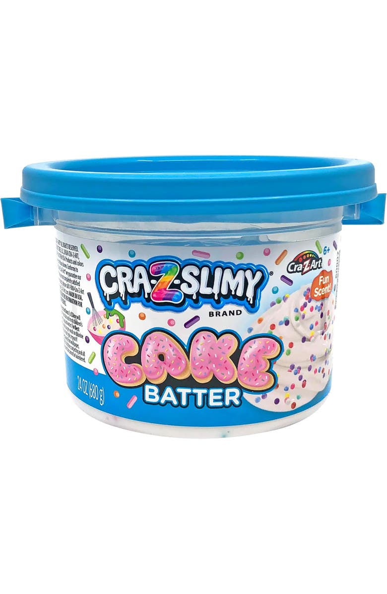 Cra-Z-Slimy Cake Batter Scented Slime 24 oz Bucket, Main, color, Multicolored