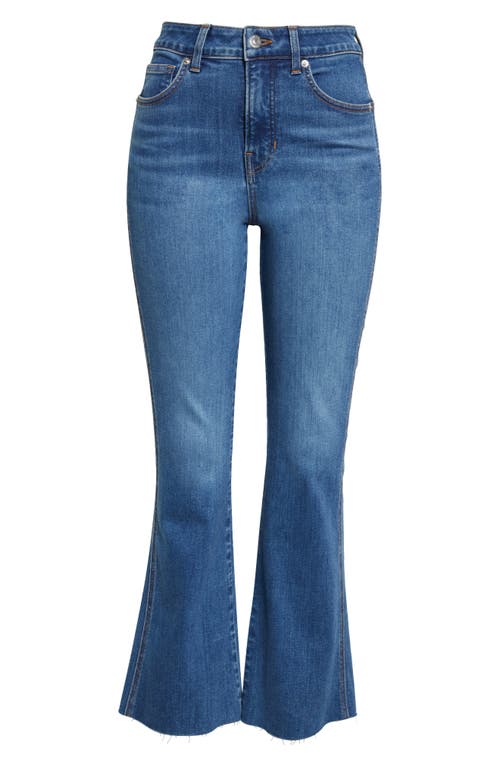 Veronica Beard Carson Raw Hem High Waist Ankle Flare Jeans In Serendipity