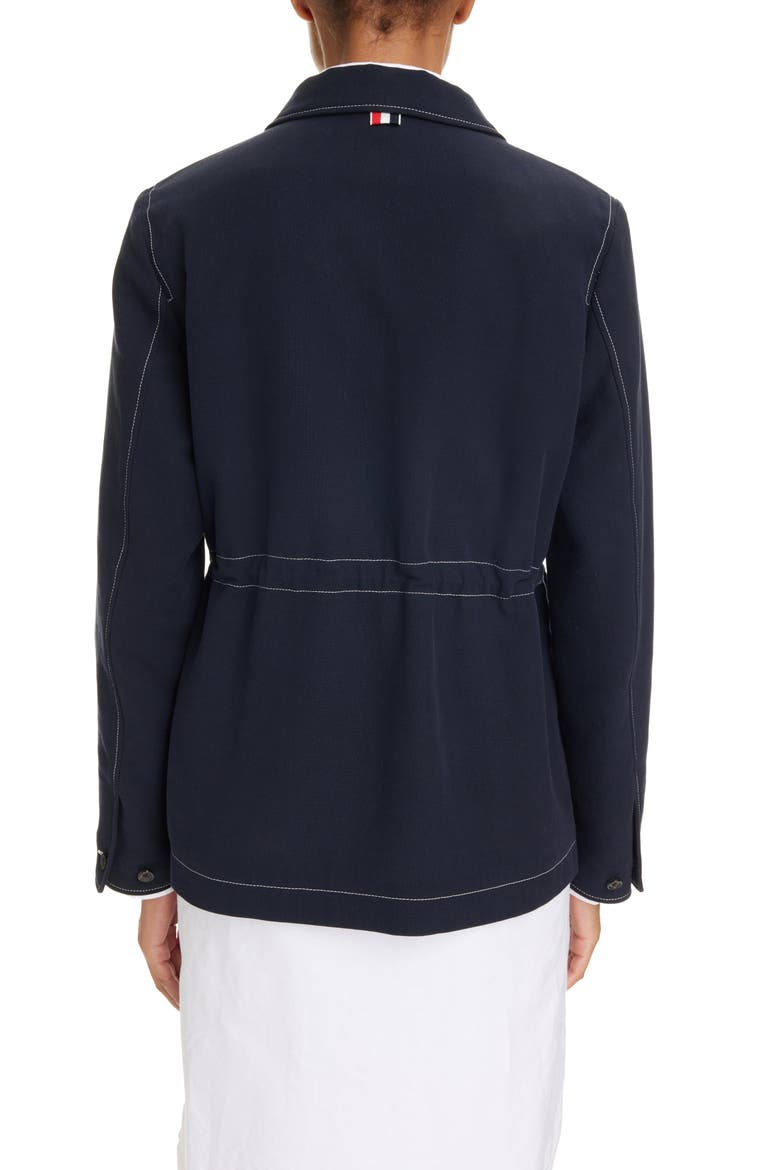 Patch Pocket Cotton Blend Hopsack Jacket, Alternate, color, NAVY