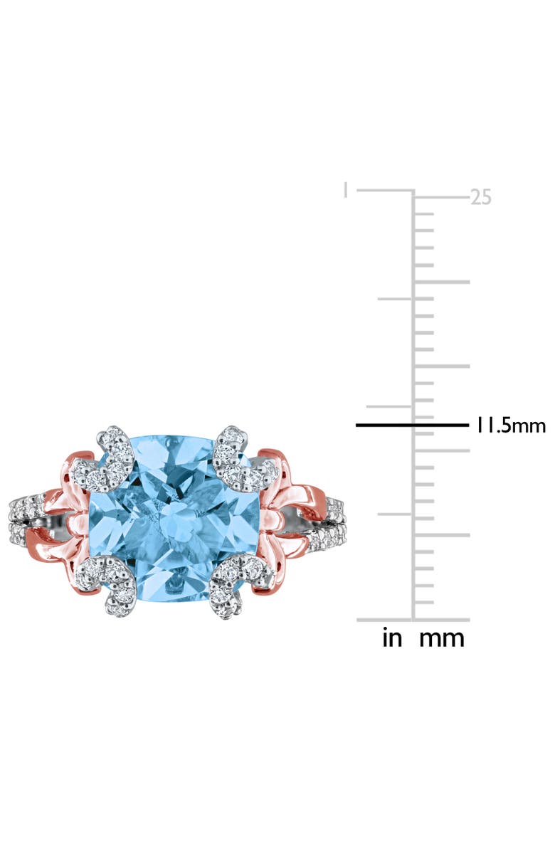 Julianna B. Blue & White Topaz Cocktail Ring Sterling Silver, Alternate, color, Topaz