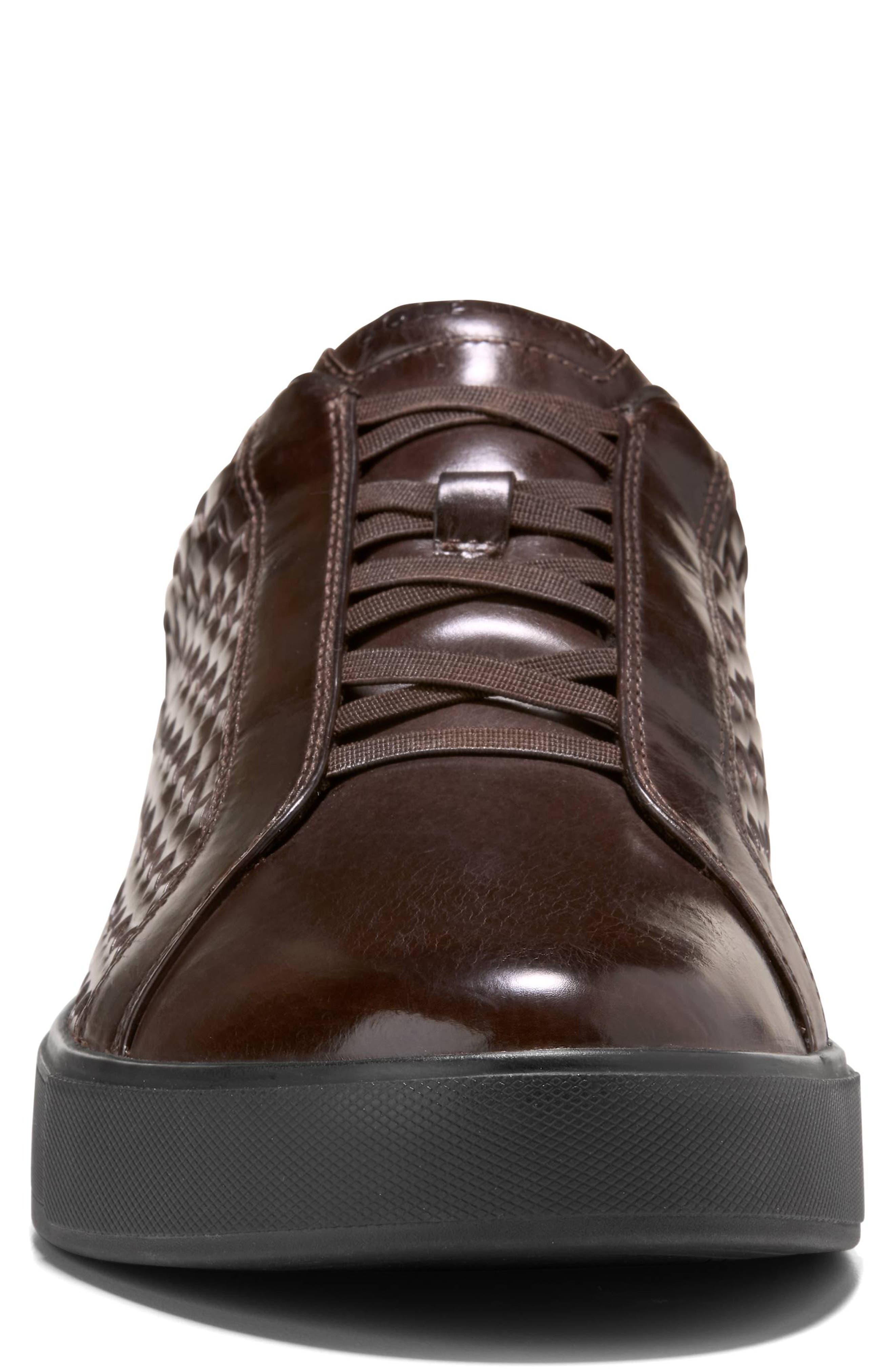 GrandPr%f8 Luxe Woven Slip-On Sneaker, Alternate, color, DARK CHOCOLATE / BLACK