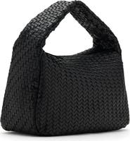 MANGO TEEN Braided Faux Leather Top Handle Bag