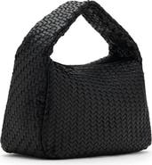 MANGO TEEN Braided Faux Leather Top Handle Bag