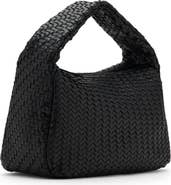 MANGO TEEN Braided Faux Leather Top Handle Bag