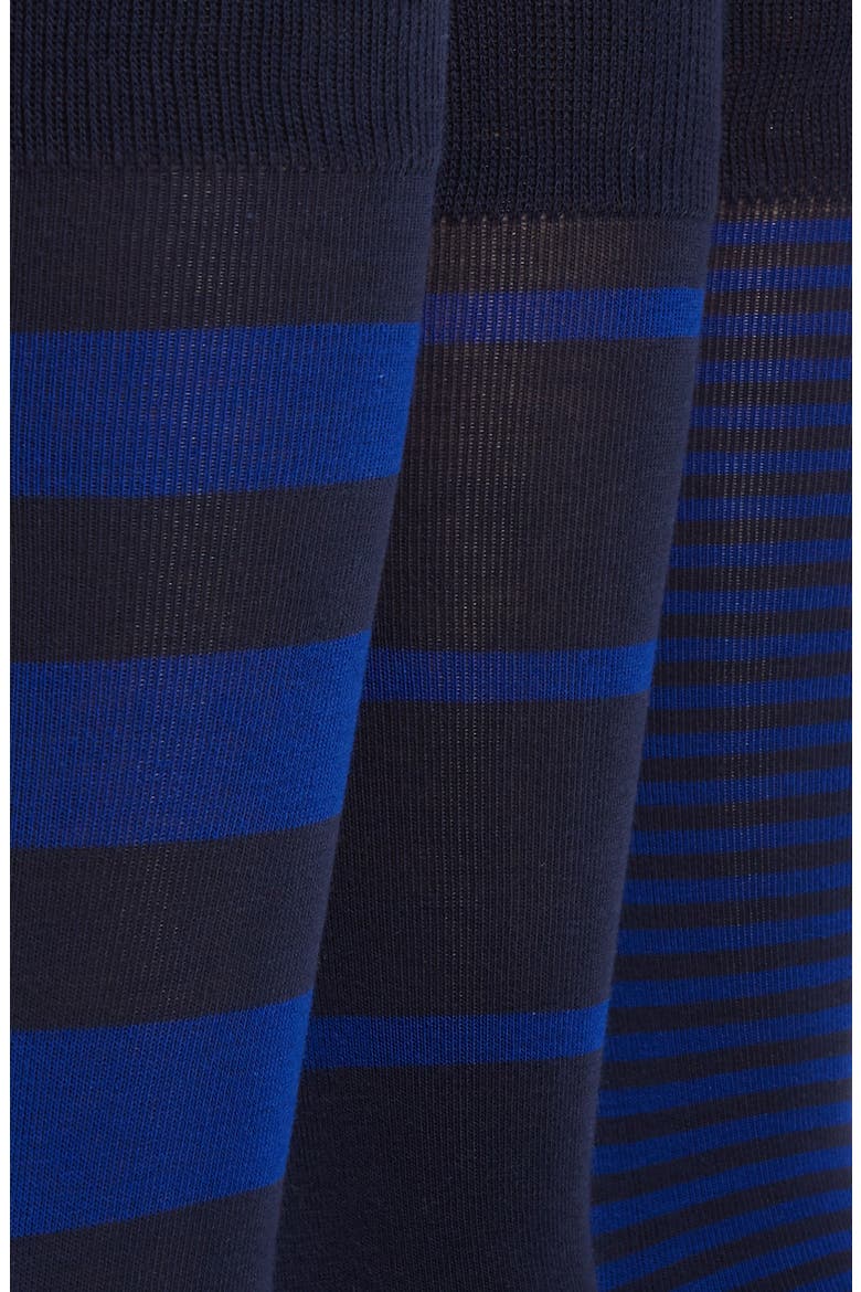 3-Pack Stripe Socks, Alternate, color, NAVY