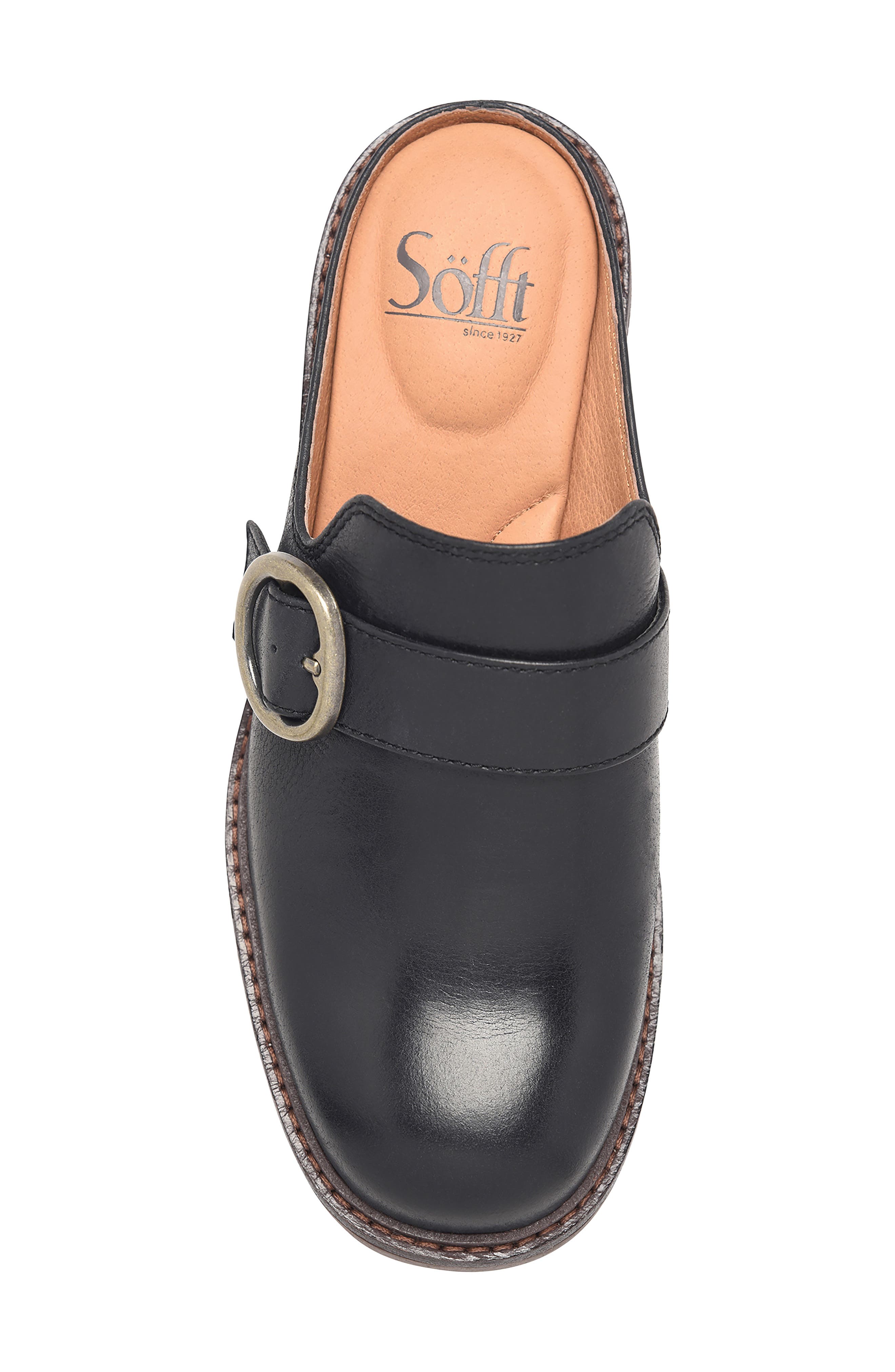 Söfft Tiffany Buckle Clog, Alternate, color, Black
