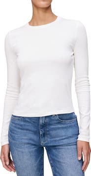 DL1961 Long Sleeve Shrunken Cotton T-Shirt