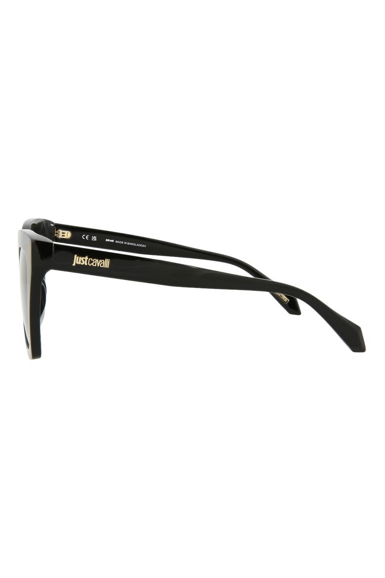 52mm Cat Eye Sunglasses, Alternate, color, BLACK BLACK SMOKE
