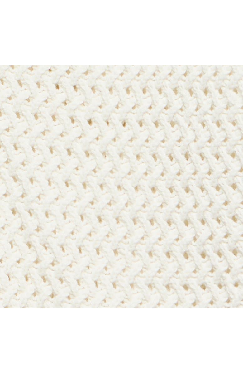 MINT VELVET Cotton Blend Crochet Detail Sweater, Alternate, color, Open White