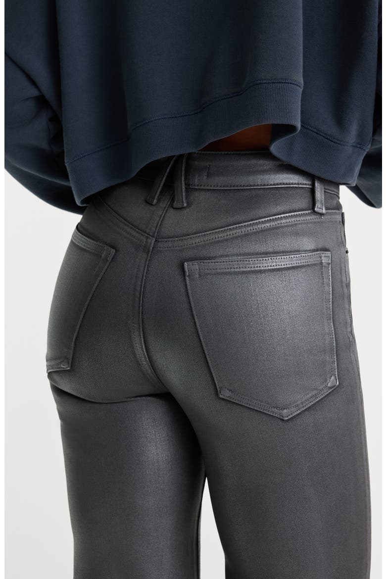 Good True Coated High Waist Straight Leg Jeans, Alternate, color, RUNE