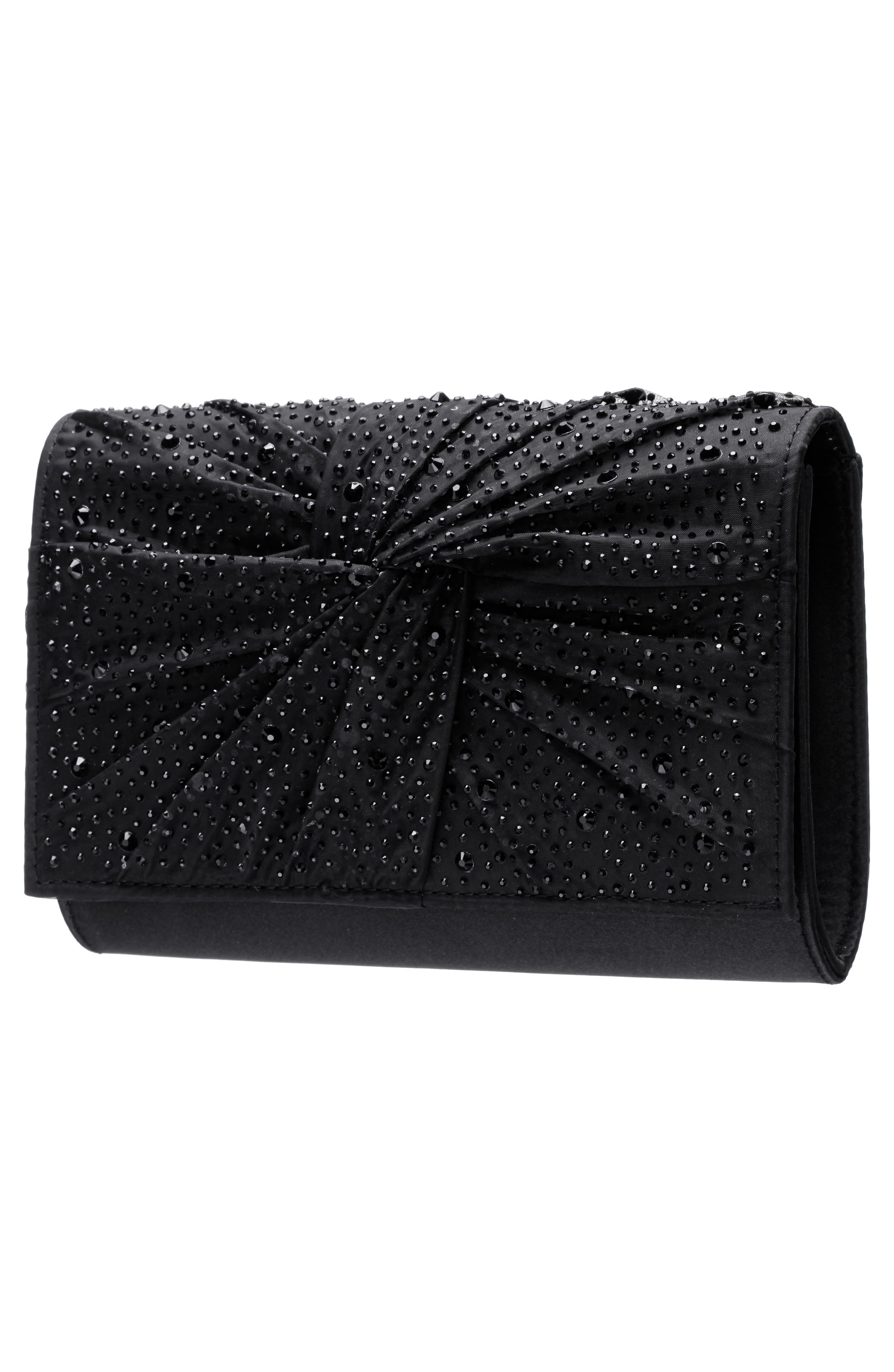 Nina Zoria Clutch, Alternate, color, Black