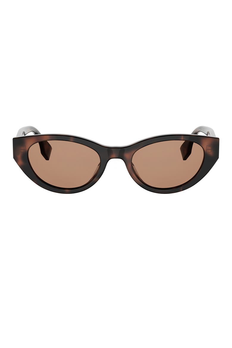 Lettering 51mm Cat Eye Sunglasses (Nordstrom Exclusive), Main, color, HAVANA / OTHER / BROWN