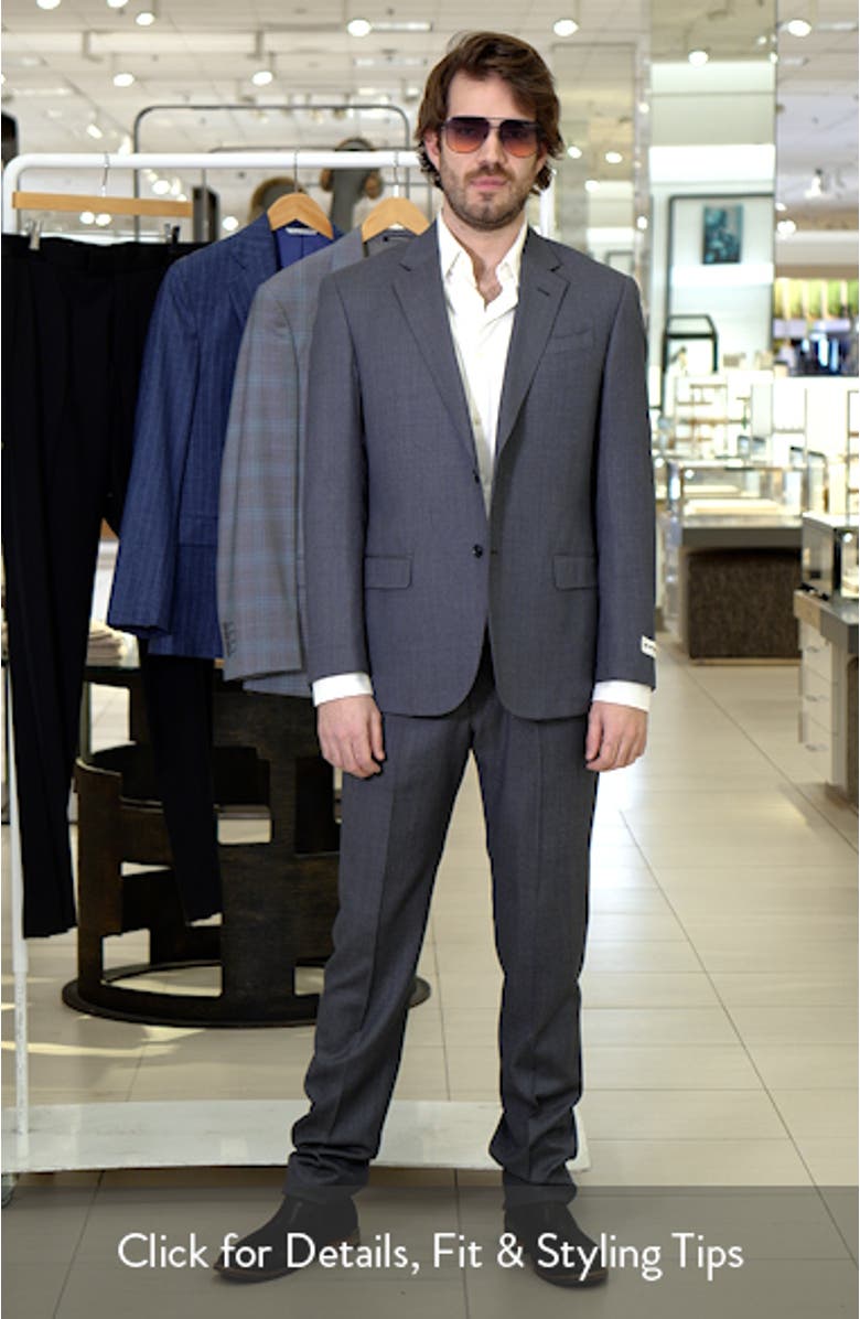 Grey Nailhed Virgin Wool Suit, sales video thumbnail