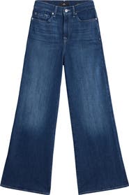 7 For All Mankind Lotta High Waist Ankle Wide Leg Jeans