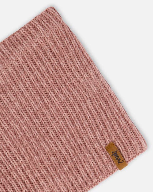 Deux Par Deux Baby Girl Mid-season Knit Neck Warmer In Pink