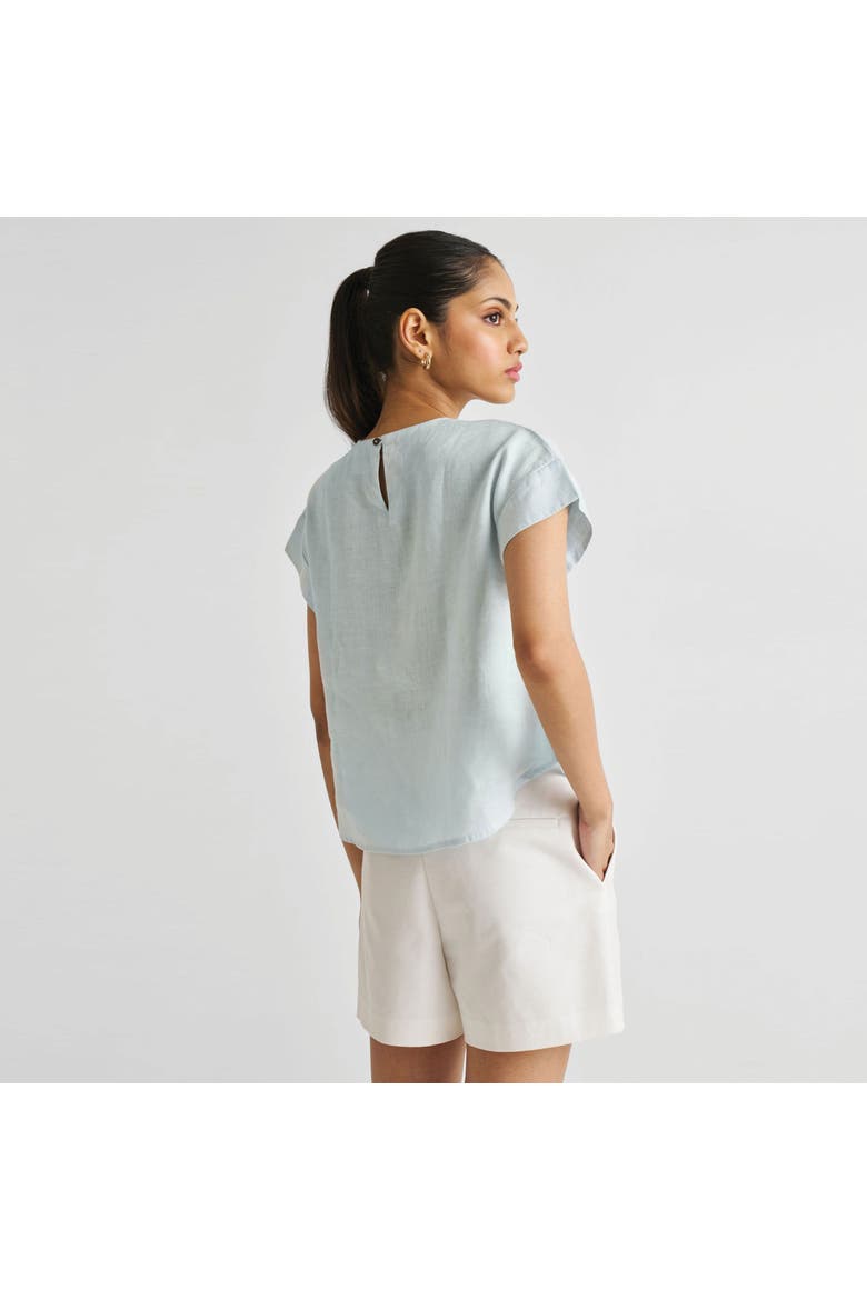 Cap Sleeved Everyday Top, Alternate, color, Summer Blue