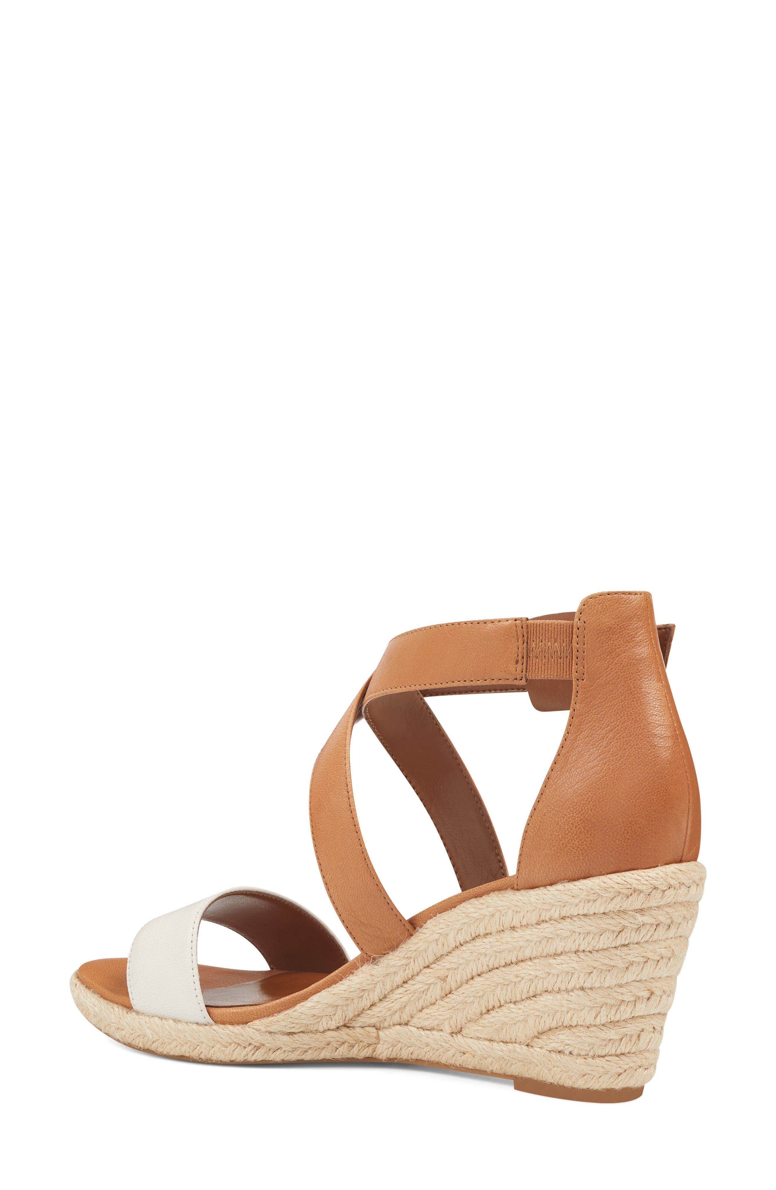 Jorjapeach Espadrille Wedge Sandal, Alternate, color, WHITE LEATHER