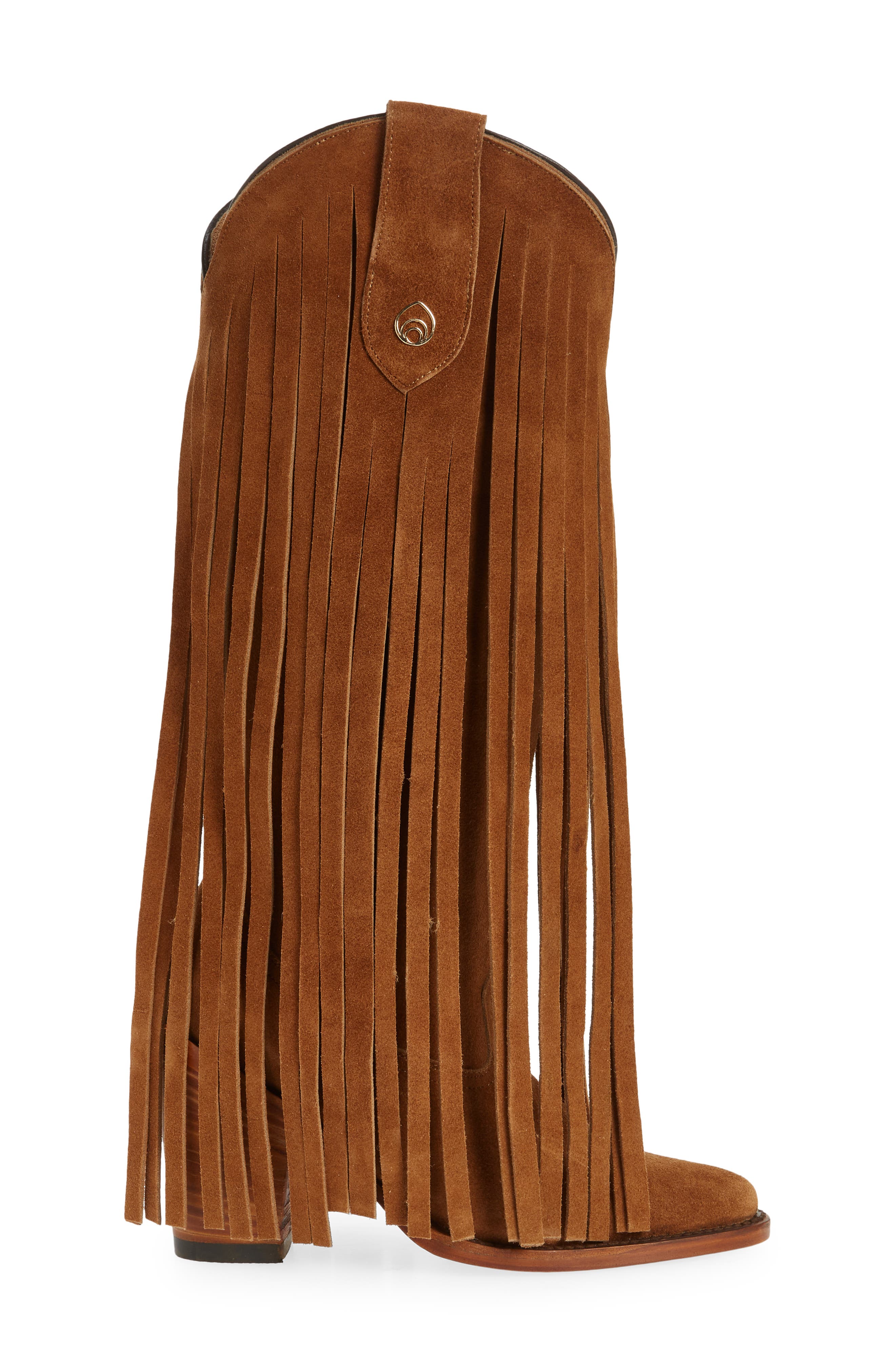 Atlas Fringe Western Boot, Alternate, color, BROWN