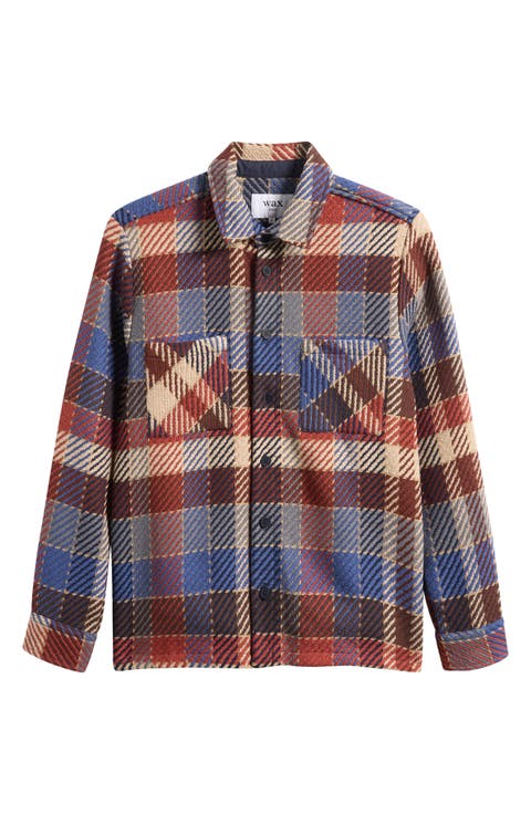 Whiting Oversize Pike Check Button-Up Shirt Jacket