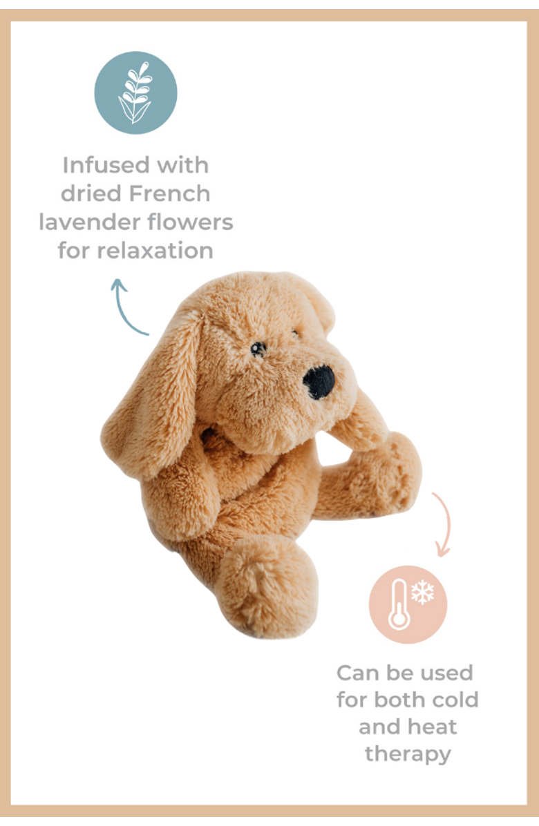 Mindful and Co Kids Microwavable and Weighted Plush Buddies, Alternate, color, Charlie The Puppy Dog