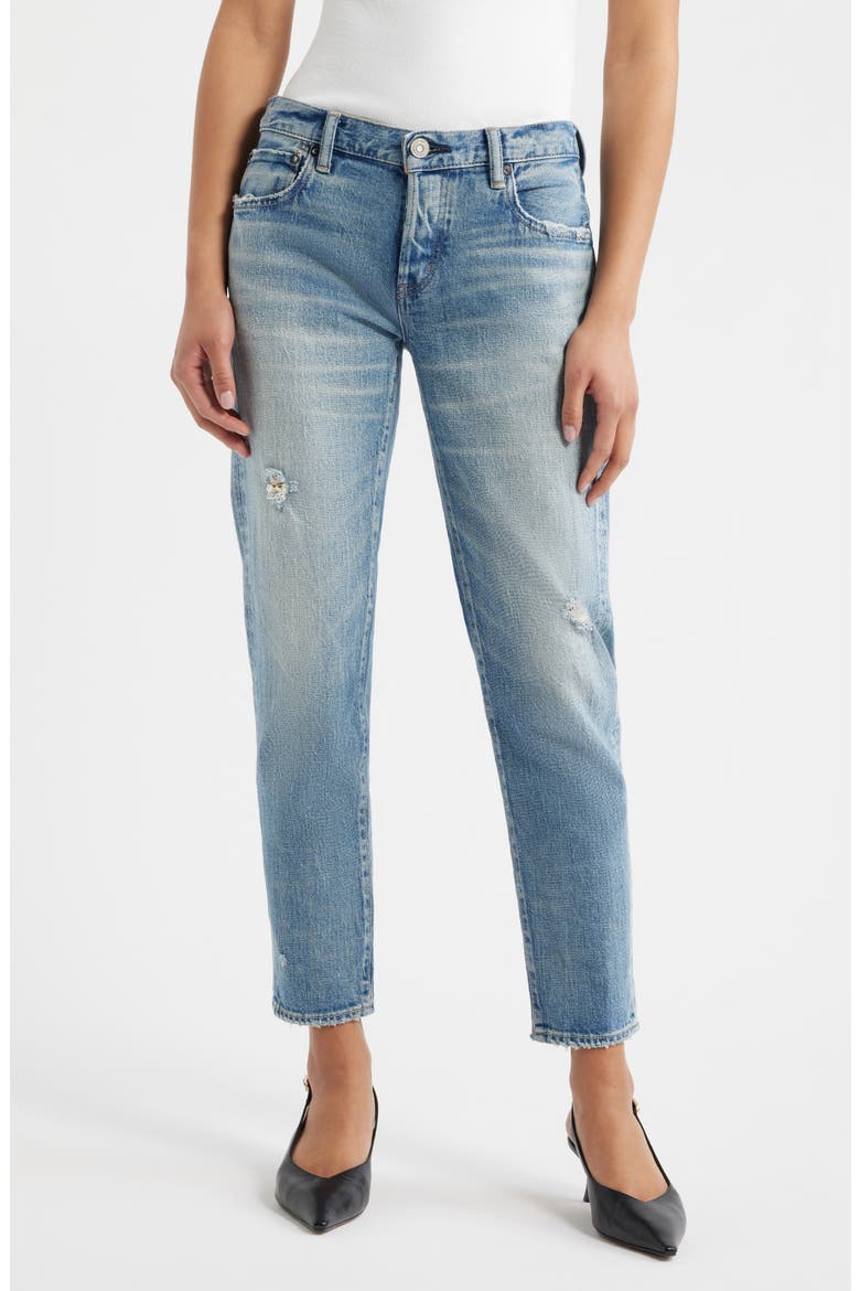 Hackney Low Rise Tapered Jeans, Main, color, LIGHT BLUE