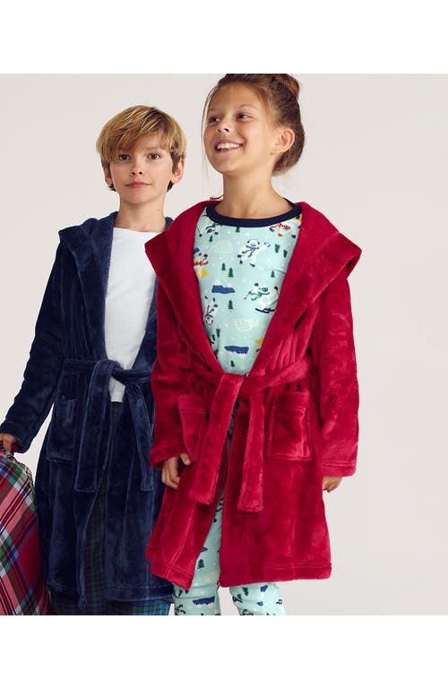 LANDS' END LANDS' END KIDS HOODED FLEECE SOLID ROBE