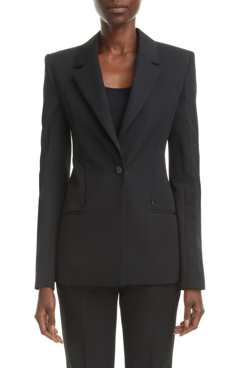 Givenchy Convertible Wool & Mohair Cape Jacket, Main, color,