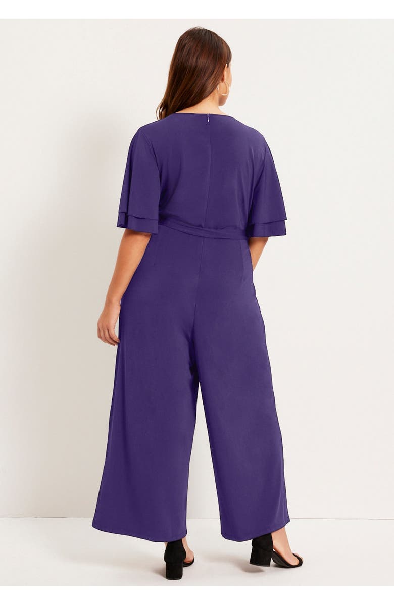 June + Vie Wide-Leg Jumpsuit, Alternate, color, Black