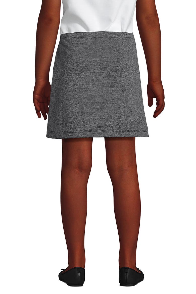 Girls Ponte A Line Skort Above the Knee, Alternate, color, Charcoal Heather